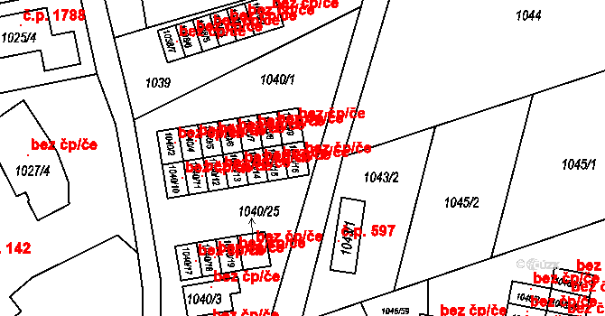 Frýdlant nad Ostravicí 46607064 na parcele st. 1040/16 v KÚ Frýdlant nad Ostravicí, Katastrální mapa