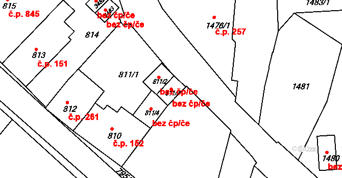 Rýmařov 49321064 na parcele st. 811/3 v KÚ Rýmařov, Katastrální mapa