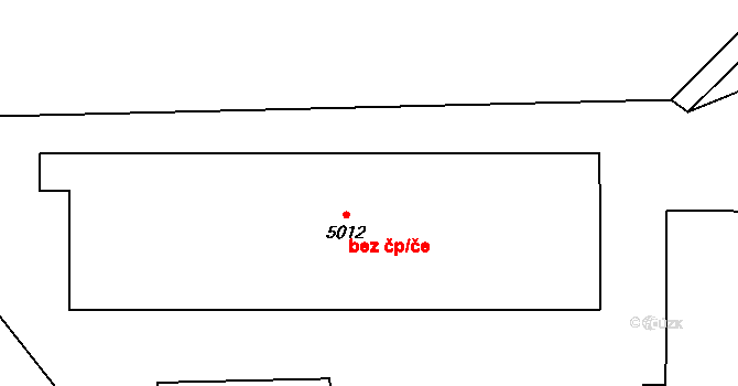 Rožnov pod Radhoštěm 77903064 na parcele st. 5012 v KÚ Rožnov pod Radhoštěm, Katastrální mapa