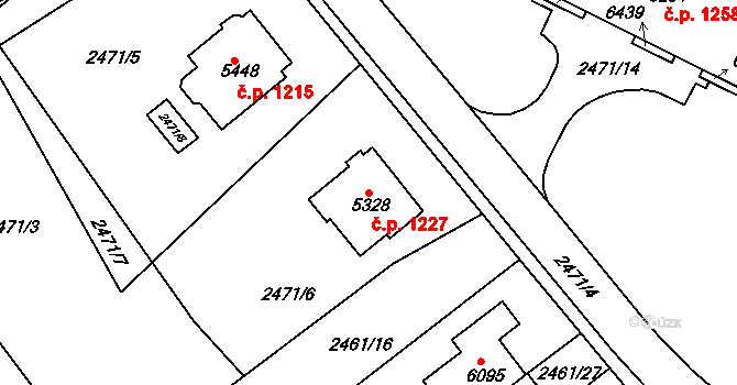 Chrudim IV 1227, Chrudim na parcele st. 5328 v KÚ Chrudim, Katastrální mapa