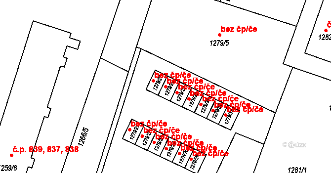 Dobruška 41668065 na parcele st. 1279/28 v KÚ Dobruška, Katastrální mapa