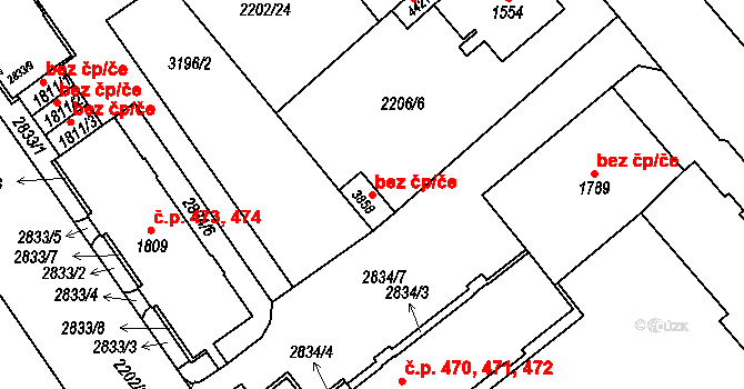 Trutnov 41871065 na parcele st. 3858 v KÚ Trutnov, Katastrální mapa