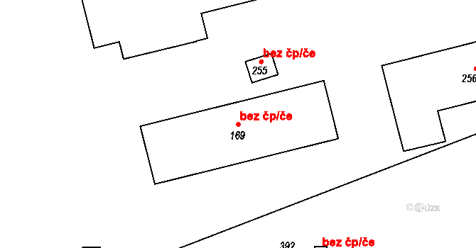 Slavičín 44793065 na parcele st. 169 v KÚ Hrádek na Vlárské dráze, Katastrální mapa