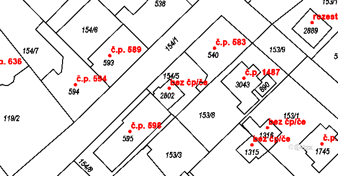Neratovice 45412065 na parcele st. 2802 v KÚ Neratovice, Katastrální mapa