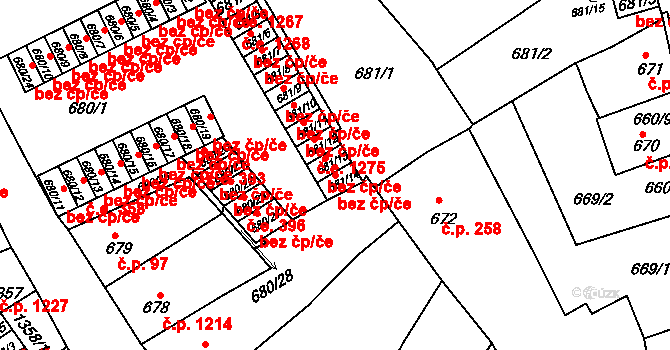 Litoměřice 47628065 na parcele st. 681/14 v KÚ Litoměřice, Katastrální mapa