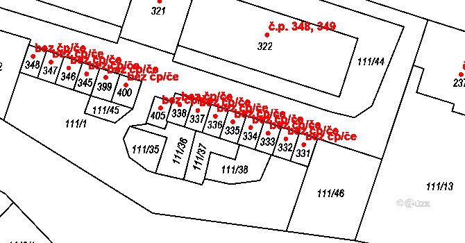 Josefův Důl 49914065 na parcele st. 335 v KÚ Josefův Důl u Jablonce nad Nisou, Katastrální mapa