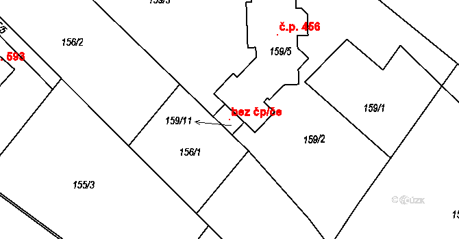 Spořice 96084065 na parcele st. 159/11 v KÚ Spořice, Katastrální mapa