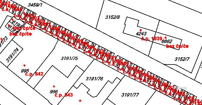 Zlín 1390 na parcele st. 4996/4 v KÚ Zlín, Katastrální mapa