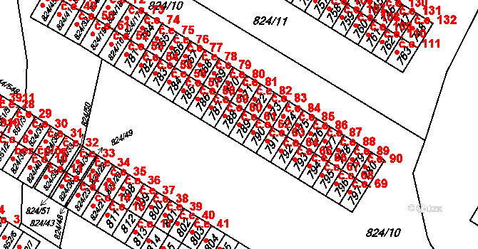 Šumbark 61, Havířov na parcele st. 789 v KÚ Šumbark, Katastrální mapa