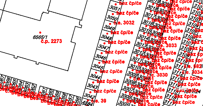 Cheb 40988066 na parcele st. 3046 v KÚ Cheb, Katastrální mapa