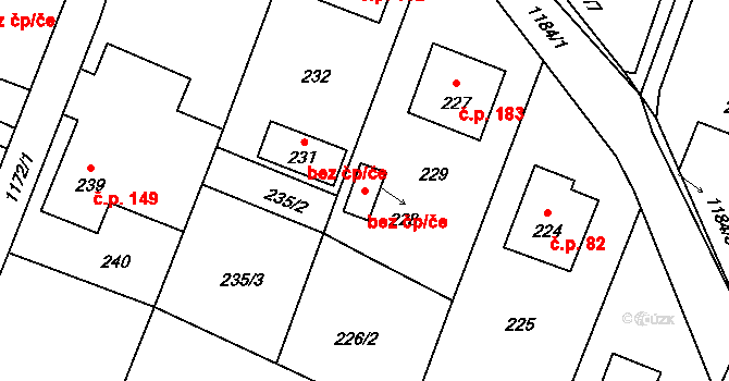 Kyjovice 43748066 na parcele st. 228 v KÚ Kyjovice ve Slezsku, Katastrální mapa