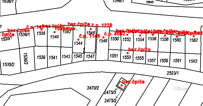 Valtice 49060066 na parcele st. 1549 v KÚ Valtice, Katastrální mapa