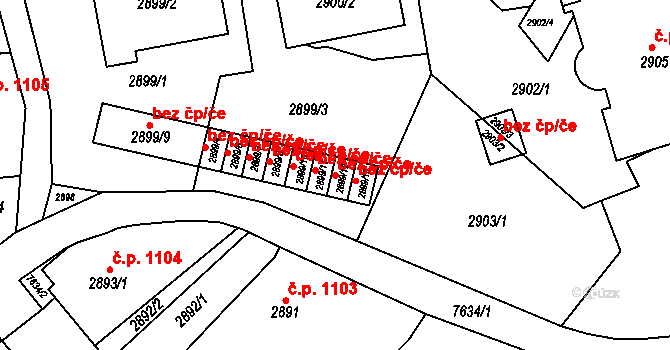 Frýdek-Místek 49882066 na parcele st. 2899/12 v KÚ Frýdek, Katastrální mapa