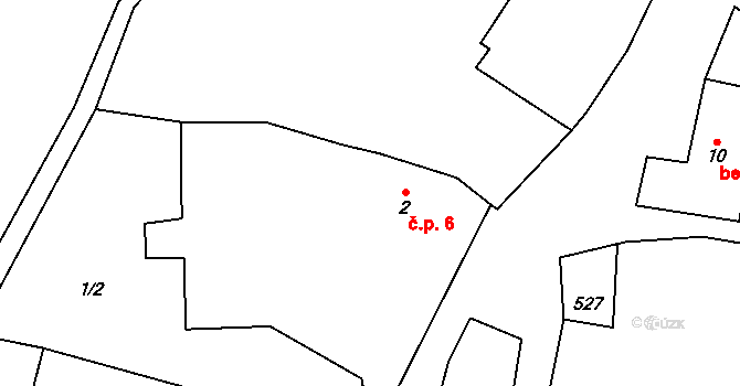 Lešišov 6, Mokrosuky na parcele st. 2 v KÚ Lešišov, Katastrální mapa