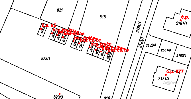 Moravský Krumlov 85 na parcele st. 823/10 v KÚ Moravský Krumlov, Katastrální mapa