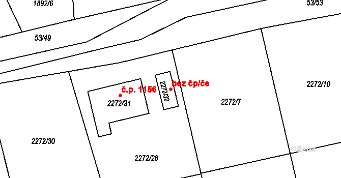Třemošná 88438066 na parcele st. 2272/32 v KÚ Třemošná, Katastrální mapa