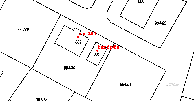 Čimelice 100768067 na parcele st. 604 v KÚ Čimelice, Katastrální mapa