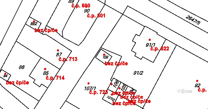 Rýmařov 42721067 na parcele st. 108 v KÚ Rýmařov, Katastrální mapa