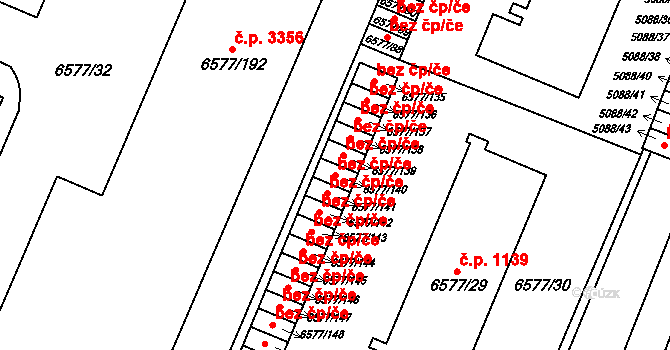 Přerov 43826067 na parcele st. 6577/140 v KÚ Přerov, Katastrální mapa