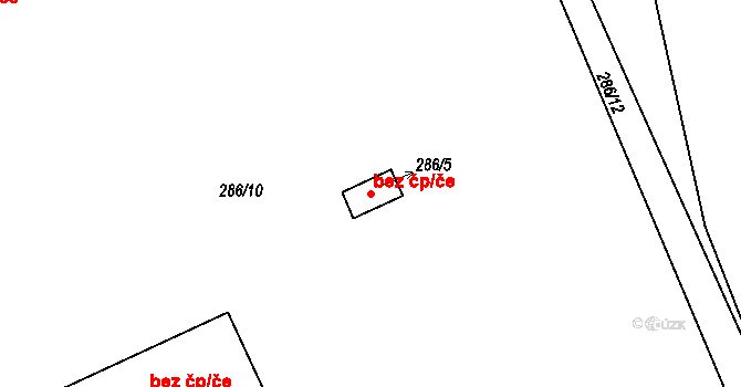 Hájek 46447067 na parcele st. 286/5 v KÚ Hájek u Ostrova, Katastrální mapa