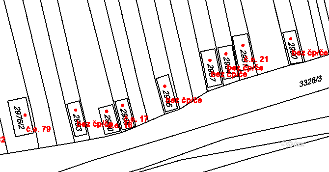 Vlčnov 18 na parcele st. 2946 v KÚ Vlčnov, Katastrální mapa
