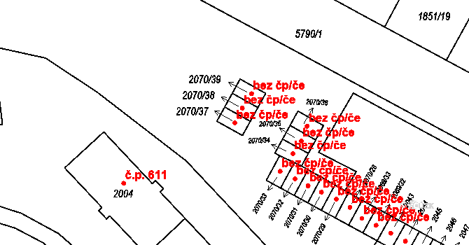 Krnov 48270067 na parcele st. 2070/37 v KÚ Krnov-Horní Předměstí, Katastrální mapa
