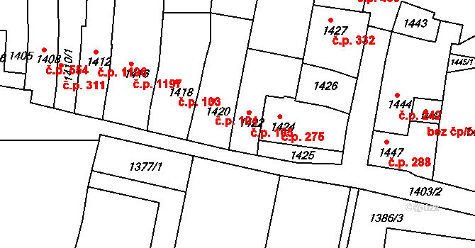 Bučovice 105, Katastrální mapa