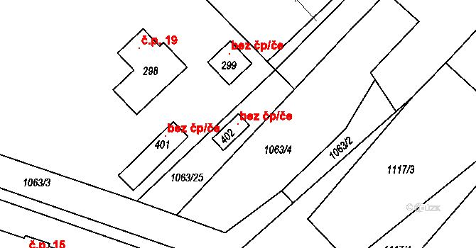 Lípa nad Orlicí 119564068 na parcele st. 402 v KÚ Lípa nad Orlicí, Katastrální mapa