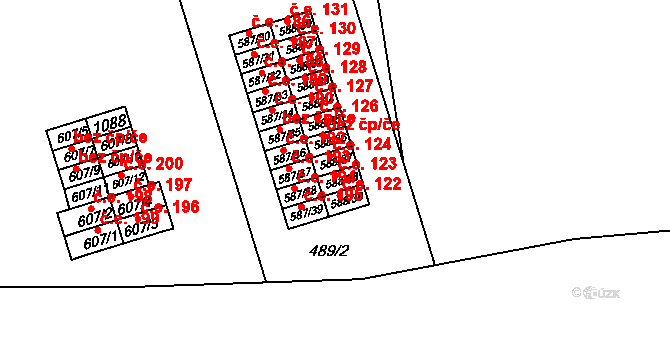 Hamr 123, Litvínov na parcele st. 588/38 v KÚ Hamr u Litvínova, Katastrální mapa