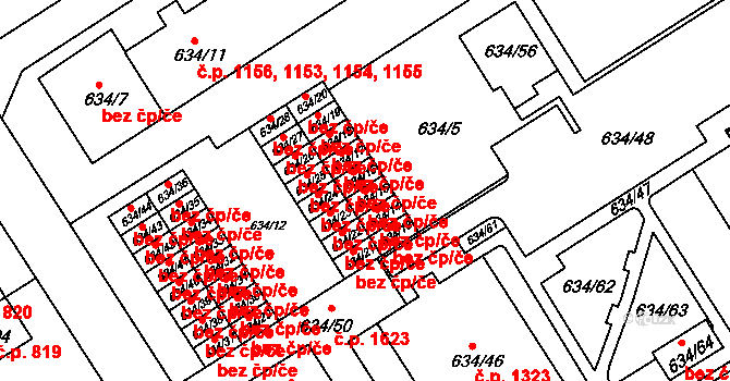 Rychnov nad Kněžnou 38512068 na parcele st. 634/15 v KÚ Rychnov nad Kněžnou, Katastrální mapa