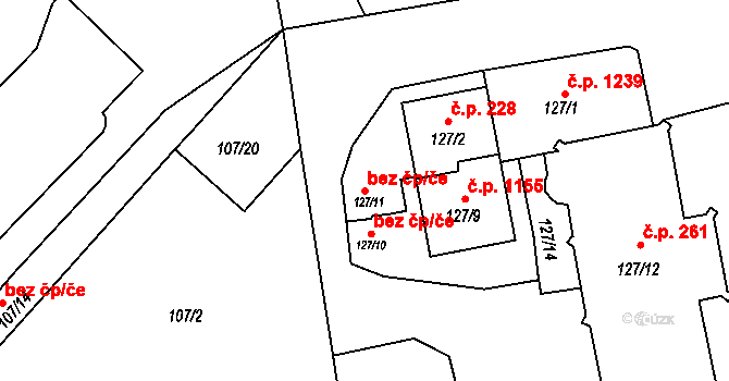 Třeboň 41734068 na parcele st. 127/11 v KÚ Třeboň, Katastrální mapa