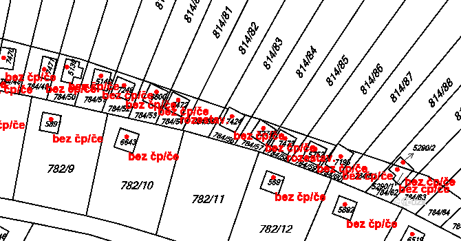 Třebíč 41740068 na parcele st. 7424 v KÚ Třebíč, Katastrální mapa