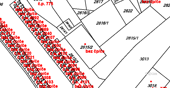 Ústí nad Labem 48035068 na parcele st. 2815/2 v KÚ Střekov, Katastrální mapa