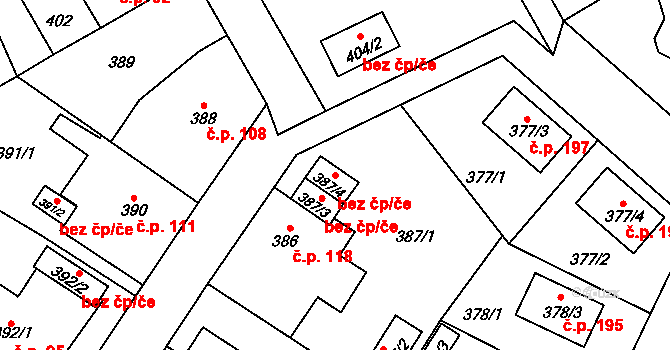 Plzeň 84173068 na parcele st. 387/4 v KÚ Bukovec, Katastrální mapa
