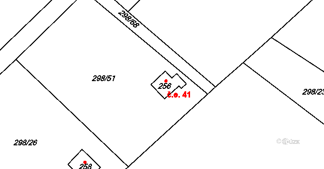 Jevany 41, Katastrální mapa