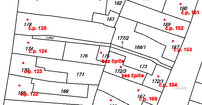 Mimoň 39747069 na parcele st. 175 v KÚ Mimoň, Katastrální mapa