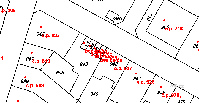 Litoměřice 41285069 na parcele st. 947 v KÚ Litoměřice, Katastrální mapa