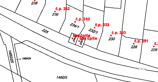 Otnice 48547069 na parcele st. 232/2 v KÚ Otnice, Katastrální mapa