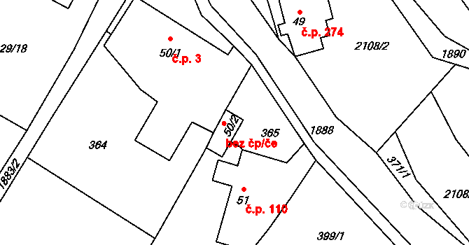 Bílý Potok 52145069 na parcele st. 50/2 v KÚ Bílý Potok pod Smrkem, Katastrální mapa