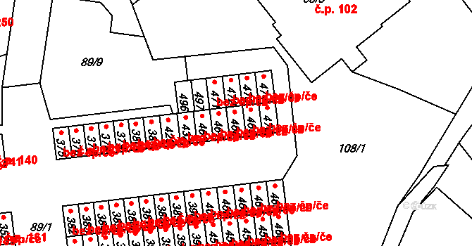 Běloves 115, Náchod na parcele st. 468 v KÚ Běloves, Katastrální mapa