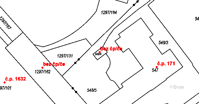 Teplice 97420069 na parcele st. 2632 v KÚ Teplice-Trnovany, Katastrální mapa