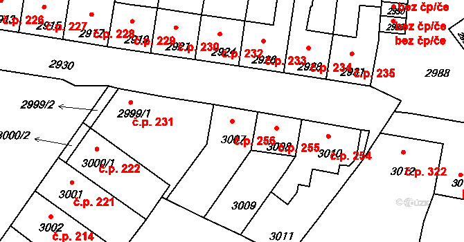 Mimoň I 256, Mimoň na parcele st. 3007 v KÚ Mimoň, Katastrální mapa