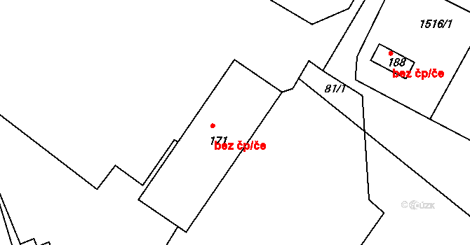 Měcholupy 41507070 na parcele st. 171 v KÚ Velká Černoc, Katastrální mapa
