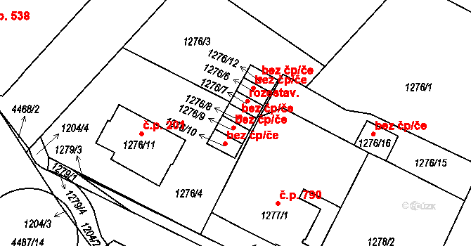 Chotěboř 43156070 na parcele st. 1276/8 v KÚ Chotěboř, Katastrální mapa