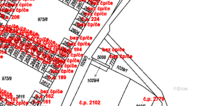 Havlíčkův Brod 43544070 na parcele st. 5088 v KÚ Havlíčkův Brod, Katastrální mapa