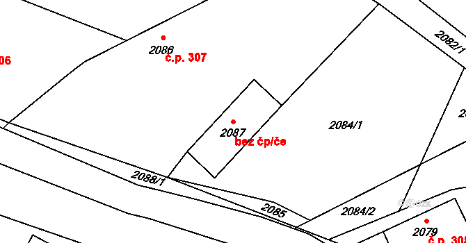 Butovice 452, Studénka na parcele st. 2087 v KÚ Butovice, Katastrální mapa
