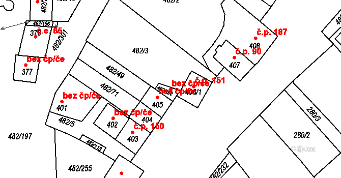 Pavlov 46634070 na parcele st. 482/102 v KÚ Pavlov u Dolních Věstonic, Katastrální mapa