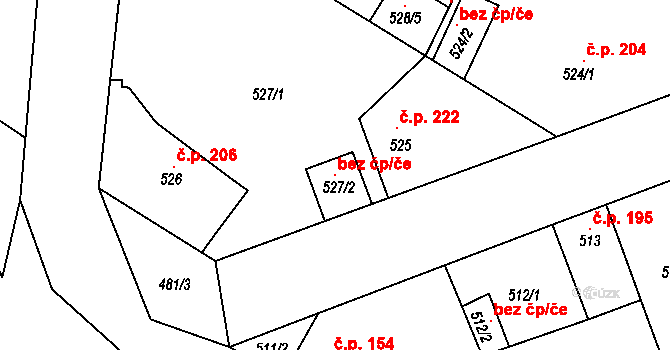 Kačice 104545071 na parcele st. 527/2 v KÚ Kačice, Katastrální mapa