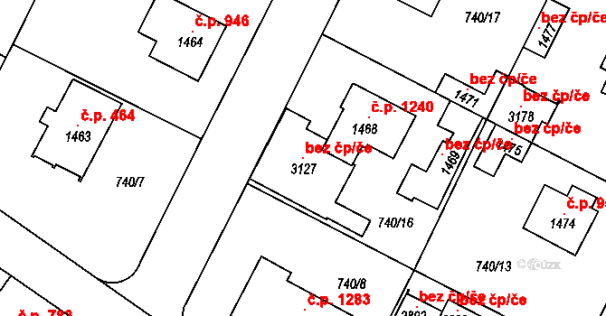 Neratovice 105786071 na parcele st. 3127 v KÚ Neratovice, Katastrální mapa