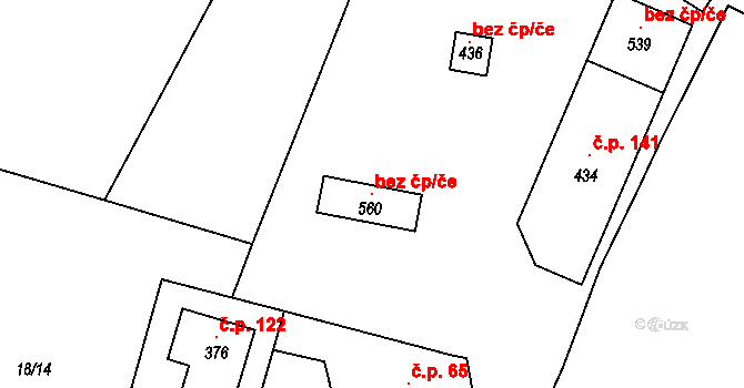 Bořanovice 113718071 na parcele st. 560 v KÚ Bořanovice, Katastrální mapa